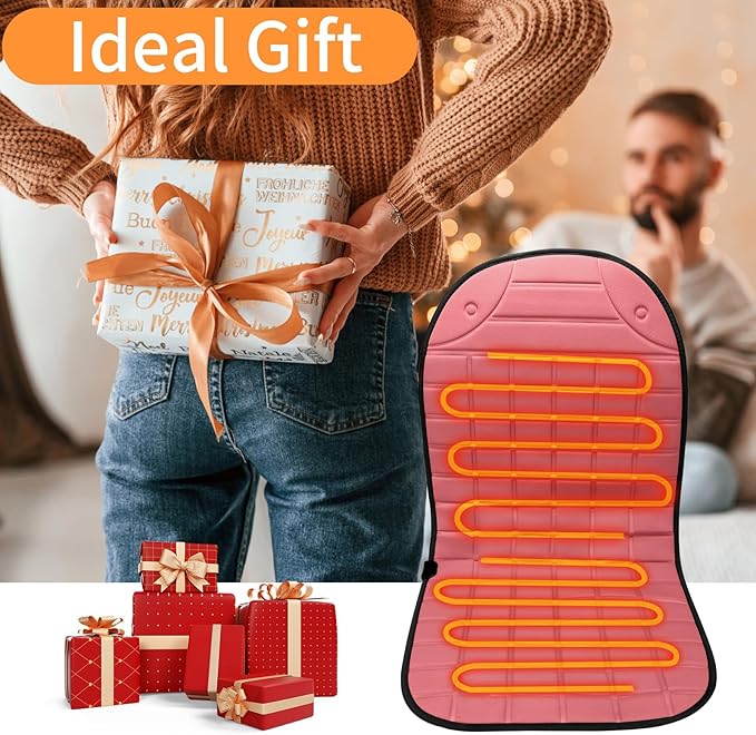 2 PCS Seat Cushion Comfortable Winter Seat Cover, Gifts for Family (Pink)