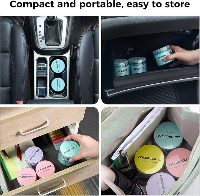 COLORCORAL 2Pack Car Cleaning Gel for Car Detailing Cleaning Putty for Interior Cleaner for Car Vents Cleaning Gel