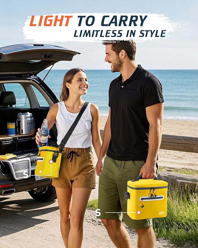 Soft-Sided Cooler Bag, 7/16/30 Can Insulated Lunch Box, Waterproof, Leak-Proof, Portable Lunch Bag for Work, Beach, Drink, Travel, Camping, Picnic