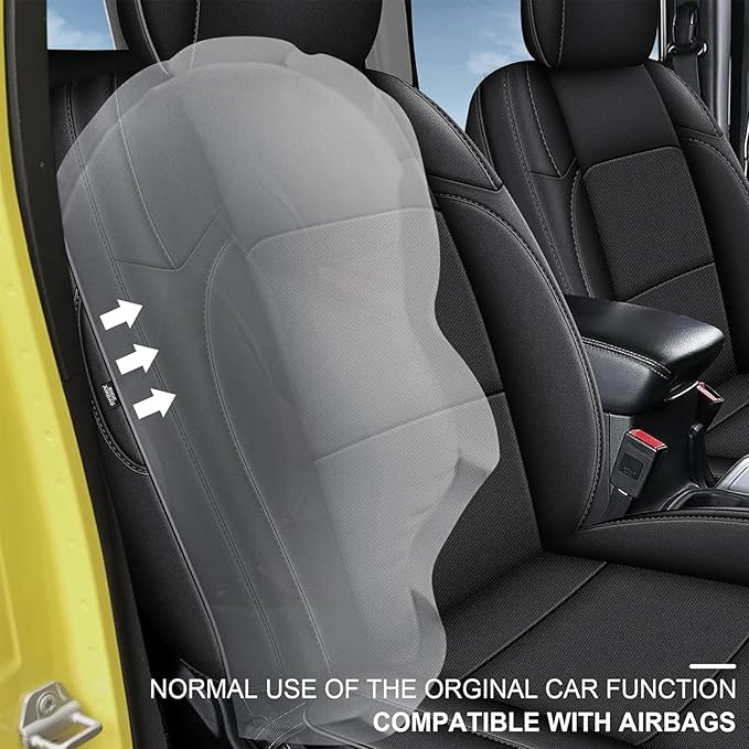 AOMSAZTO Custom Fit Seat Covers for Jeep Wrangler 2-Door 2007 2008 2009 2010 Faux Leather Car Seats Cover Black