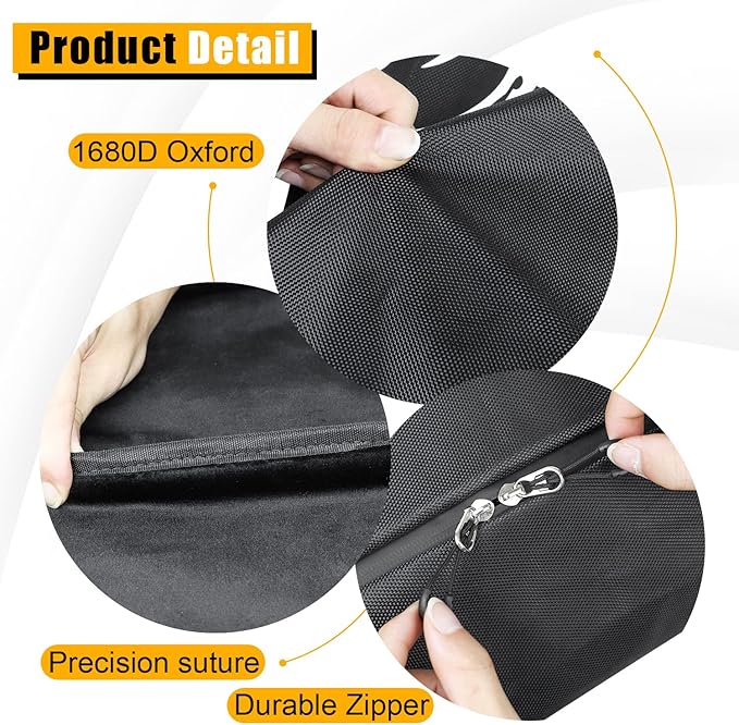 Soft Top Window Organizer Storage Bag Protection Compatible With For Ford Bronco 2021 2022 2023 2024 2025 4 Door Plush Multi-Layer Soft-Top Window Protector Bag(Black)