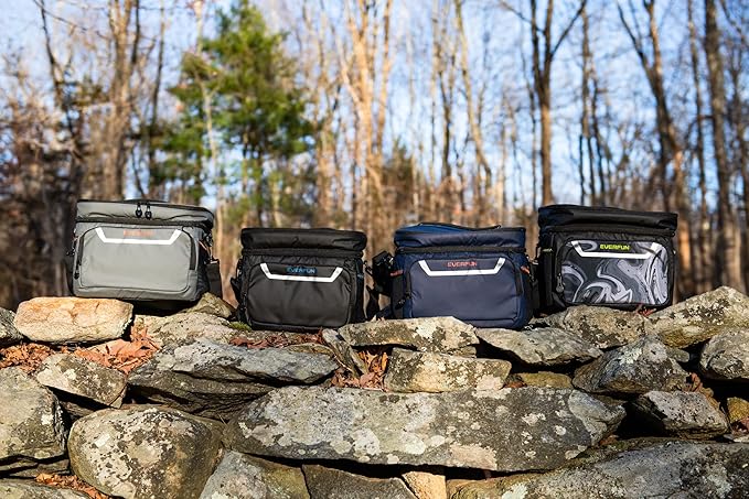 EVERFUN Small Cooler Bag 24/48 Can Insulated Lunch Box Double Deck Soft Leak-Proof Waterproof Collapsible Ice Chest for Men Women Work Travel Car Trip Picnic Beach