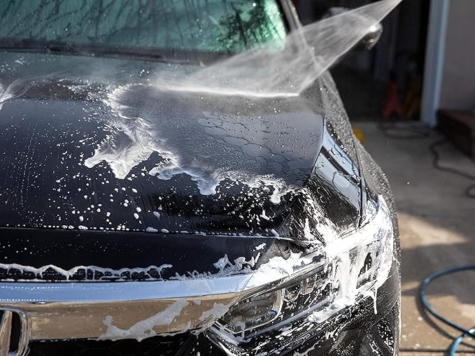 Meguiar's Shampoo Plus, Lubricating Car Wash Soap Lifts Dirt and Grime Off Car Surfaces, Cleans Paint Without Swirling or Scratching, Deepens Gloss and Boosts Shine, 1 Gal