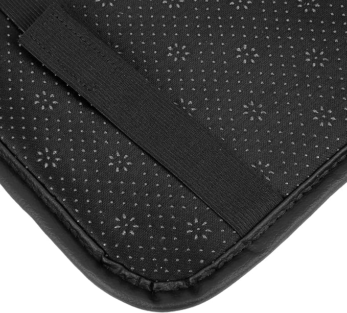 X AUTOHAUX Universal Car Center Console Cover, Plush Fabric Armrest Cushion Pad with Rhinestone Design, Purple