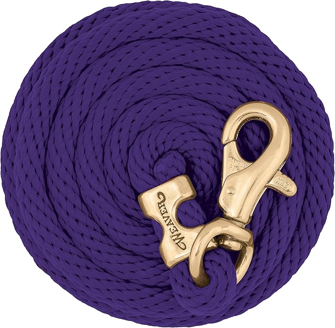 Weaver Equine Performance Lead Rope, Long Horse Lead Rope with Quick Halter Attachment, Soft Comfort Grip, Barn Horse Tack for Daily Use & Showing