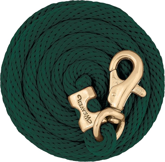 Weaver Equine Performance Lead Rope, Long Horse Lead Rope with Quick Halter Attachment, Soft Comfort Grip, Barn Horse Tack for Daily Use & Showing