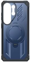 FNTCASE for Samsung Galaxy S26-Ultra Case: [360 Spin Magnetic Ring Kickstand] [Compatible for MagSafe] [Screen Protector] Heavy Duty Military Grade Protection Protective Phone Case with Stand Blue