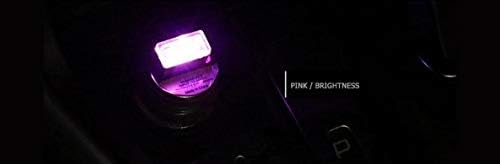 2 Piece Color Ultra USB Plug In Mini LED Car Interior Ambient Lighting Lamp Kit (BLUE)