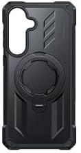 FNTCASE for Samsung Galaxy S25-FE Case: with [Magnetic Ring Kickstand] [Screen Protector] [Compatible with MagSafe] [Military-Grade Drop Protection] Heavy Duty Full Body Protective Phone Cover Black