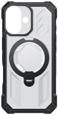 FNTCASE for iPhone 17 Phone Case: [360 Spin Magnetic Ring Kickstand] [Compatible for MagSafe] [Screen Protector] Heavy Duty Military Grade Protection Protective Phone Case with Stand Black