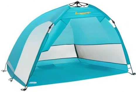 Alvantor® Beach Tent Beach Umbrella Outdoor Sun Shelter Cabana Automatic Instant Pop-Up UPF 50+ Portable Beach Shade Camping Fishing Hiking Canopy Easy Set Up Light Weight Windproof for 2-3 Person