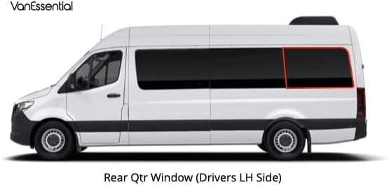 VanEssential Insulated Magnetic Blackout Window Cover Designed for Mercedes-Benz NCV3 & VS30 170 Length Van Rear QTR Left Hand Side Window (for Van Years 2007 to Current Model) - Charcoal Gray