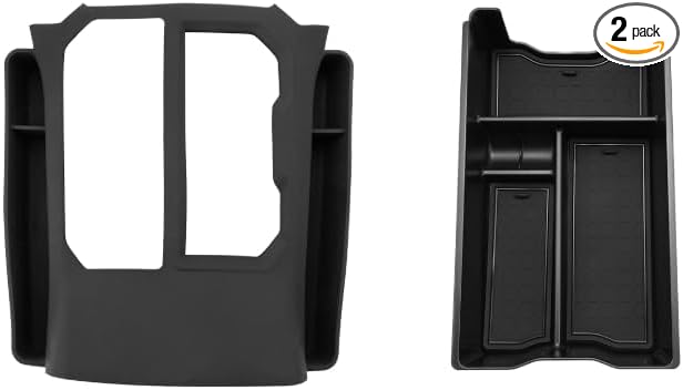 SKTU 2PCS for 2026 Toyota RAV4 Center Console Organizer for 2026+ Toyota RAV4 (LE/SE/XLE Premium/Woodland/XSE/Limited) Console Tray & Gear Shift Panel 2026 RAV4 Accessories Passenger Side Storage Box