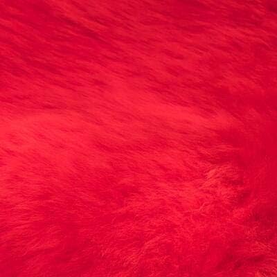 Winter Warmth: Universal Sheepskin Seat Cushion Cover - Natural Wool, for Cars, Trucks, SUVs & Vans - Cozy & Stylish Driving Companion Rear Red
