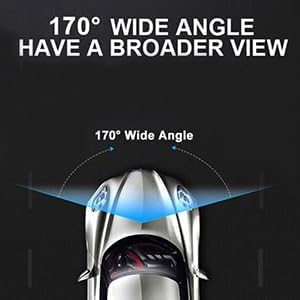 1080P 3Channel Dash Camera for Car Front and Rear Inside Dashcam Car Video Recorder,170°Wide Angle Vehicle Cam,WDR,G-Sensor,2’’ IPS Screen,Loop Recording,Night Vision (3Channel Dash Cam Without Card)