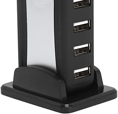USB 7‑Port Hub Multi USB Port Expander Fast Data Transfer USB Splitter HighSpeed Extender with Power Supply 100‑240V for Laptop Desktop Computers Notebooks (US Plug)