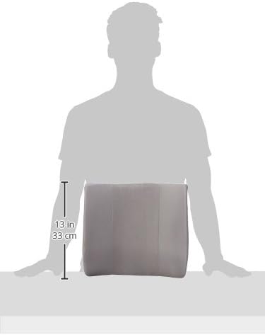 DMI Lumbar Support Pillow for Chair to Assist with Back Support with Removable Washable Cover to Ease Lower Back Pain and Discomfort While Improving Posture, 14 x 13 x 5, Contoured Foam, Premium,Gray
