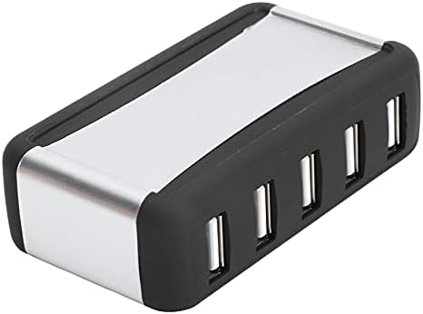 USB 7‑Port Hub Multi USB Port Expander Fast Data Transfer USB Splitter HighSpeed Extender with Power Supply 100‑240V for Laptop Desktop Computers Notebooks (US Plug)