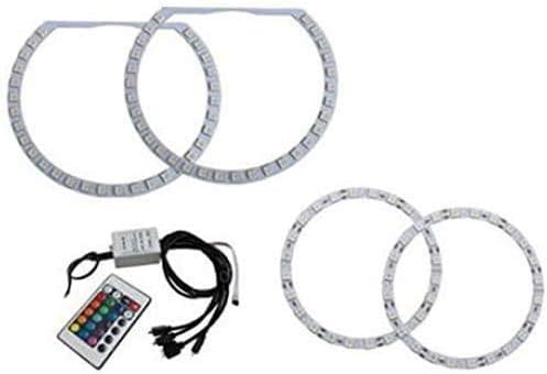 iJDMTOY 7-Color RGB LED Halo Ring Lighting Kit Compatible with 2007-2013 BMW E82/E88 128i 135i 1M 1 Series Front Road Illuminating Light Retrofit w/Adjustable Setting