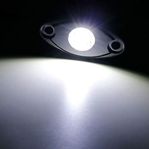 4 Pods LED Rock Light for Jeep ATV SUV Offroad Car Truck Boat - Map, Cargo, Trail Rig Lamp - Underbody Glow, Underglow, Neon - Waterproof 12V 24V - White