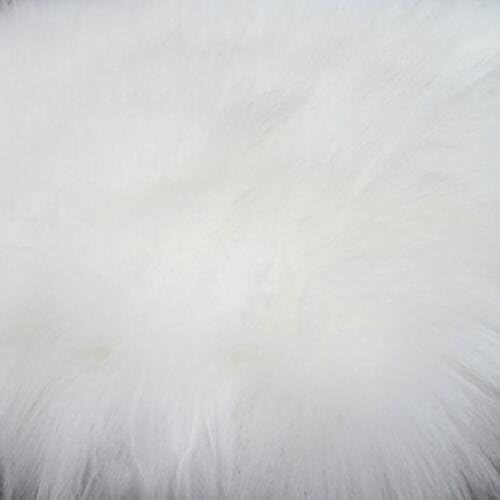 Winter Warmth: Universal Sheepskin Seat Cushion Cover - Natural Wool, for Cars, Trucks, SUVs & Vans - Cozy & Stylish Driving Companion Rear White