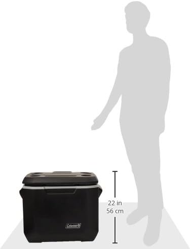 Coleman Xtreme 50qt Rolling Cooler with Wheels, Extra-Walled Insulation Keeps Ice up to 5 Days, Portable Wheeled Hard Chiller