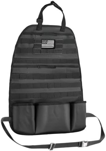Upgrade 1000D Molle Seat Back Organizer with Pouches, Tactical Molle Vehicle Panel Car Seat Cover Protector Seat Back Organizers