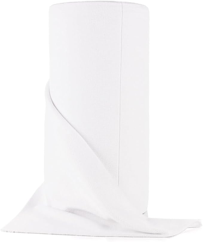 The Rag Company - Ultra Rip N' Rag XL Premium Reusable Pearl-Weave Microfiber Towels for Coatings, Glass, Detailing, Home, RV and More - 50 Count - Quality 70/30 Blend - 280gsm 16" x 16" - White