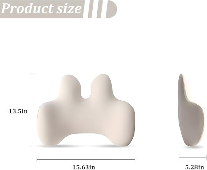 Lumbar Support Pillow for Car, Memory Foam Ergonomic Vehicle Seat Back Support Pillow for Driving, Automotive Interior Pain Relief Back Pillow, Universal for SUV RV Lorry