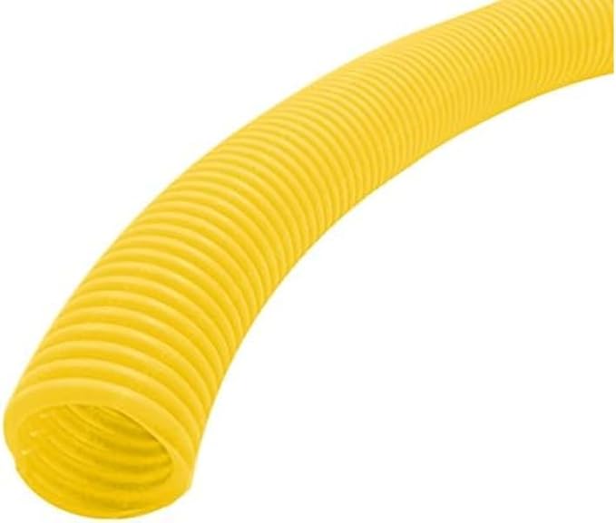 Electriduct Split Wire Loom Tubing Polyethylene Corrugated Flexible Conduit - 2" Nominal Size - 100 Feet - Yellow
