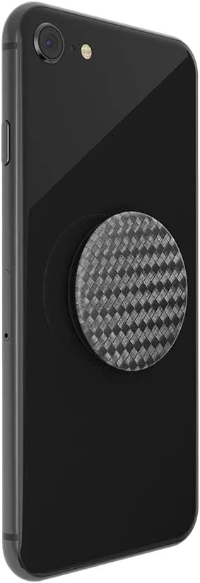 PopSockets Adhesive Phone Grip, Holder, Phone Stand, Black - Carbonite Weave