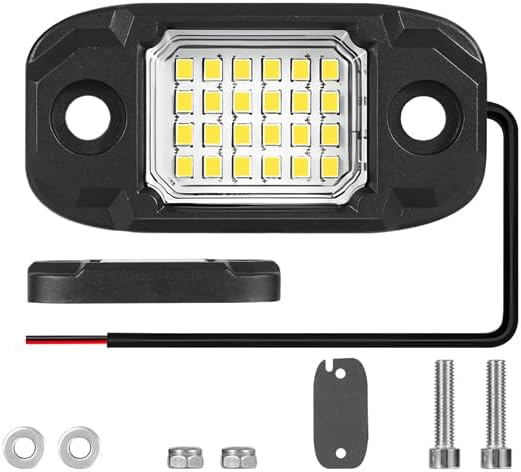 12Pods LED Rock Lights White 24led Chips Waterproof Neon Underglow Lighting Kit for Trucks SUV ATV Car