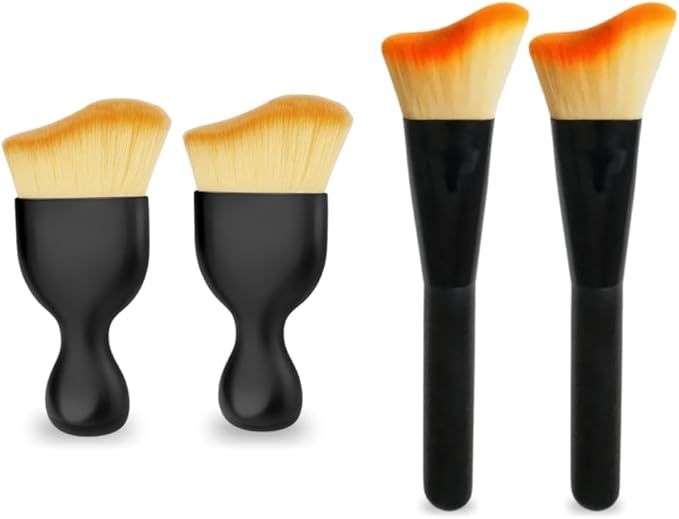 URBAN CAR BE:Trend Car Detailing Brush Set - 4 Pack Auto Interior Cleaning Kit with Soft Bristle & Precision Brushes for Dashboard, Leather Seats, Air Vents & Screen Cleaning - Non-Slip Handle