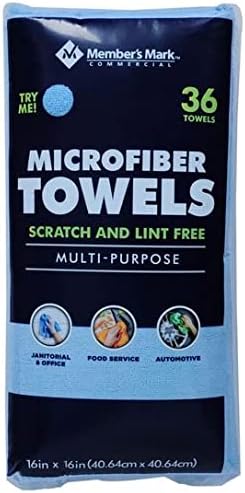 Member Mark Premium Microfiber Cleaning Towels 36 Count (Choose Color) (Blue)