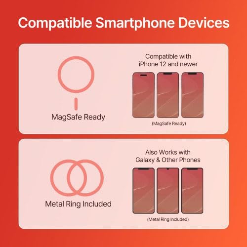 OLG MagSafe Compatible Magnetic Car Phone Holder – Premium Metal, 4000G Strong, 360° Rotation, 180° Angle & Head Adjust, No-Residue Tape