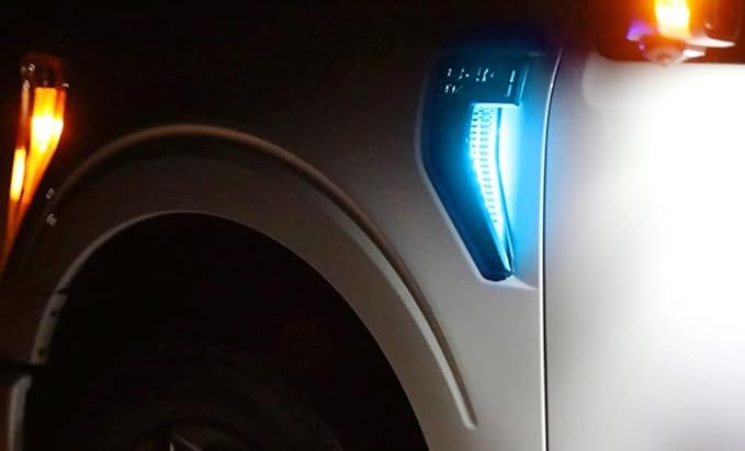 iJDMTOY Aqua Ice Blue LED Background Illumination Lighting Kit Compatible with 2021-up Ford F150 Side Fender Emblem