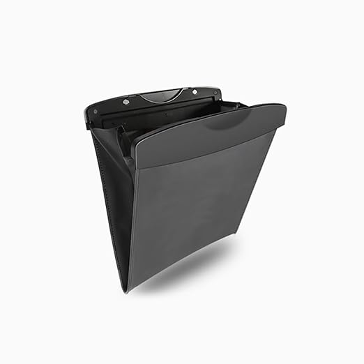 Car Leather Trash Can Auto Back Seat Trash Bag Trash Basket Storage Bag Portable Office Household Trash Bag Car Interior Accessories