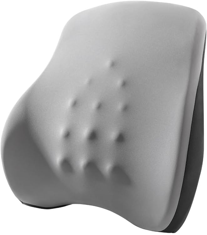 Lumbar Support Pillow for Office Chair Lumbar Support Pillow for car Heated Vibrating Pillow Back Support for Office Chair for Recliner 3 Heating Levels & 4 Motors & 3 Intensities, Gifts,Gray