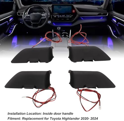 SUNGOOYUE Car LED Light Inner Door Handle Ambient Lighting Kit 2020 2021 2022 2023 2024 Easy Install Accessories, Blue‌