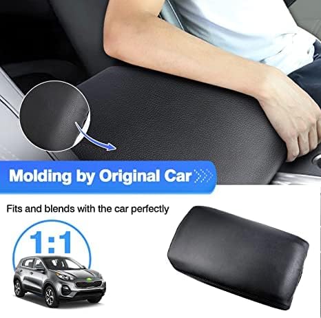 Autorder Center Console Cover for 2023 2024 2025 Kia Sportage Accessories Armrest Cover Anti-Scratch Middle Console Pad Leather Armrest Protector