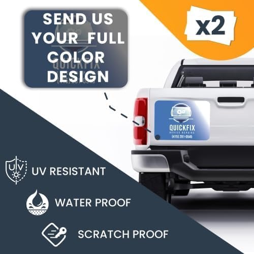 Magnet Me Up Customizable and Personalized Automotive Magnet Decals (18”x24” Rectangle)