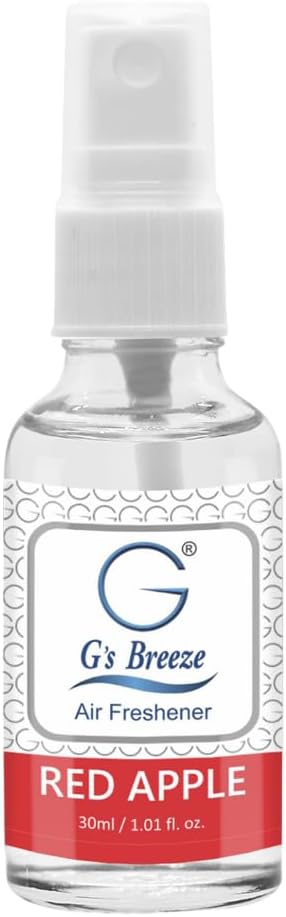 G's Breeze Red Apple Air Freshener – Crisp and Juicy Fragrance of Fresh Apples – Refreshing and Invigorating Aroma for Home, Car, or Office – Brighten Your Space with Fruity Freshness