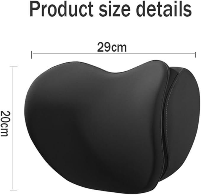 Car Headrest Lumbar Support Cushion for VW Golf VIII VI V IV III II I Mk 8 7 6 5 4 3 R GTE/GTI/GTD/Clubsport 45, Memory Foam Relieve Fatigue Breathable Car Seat Neck Pillow,Black-Headrest