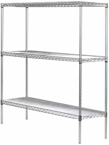Omega 24" Deep x 30" Wide x 86" High 3 Tier Gray Starter Shelving Unit