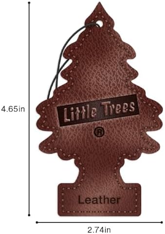 LITTLE TREES Car Air Freshener | Hanging Tree Provides Long Lasting Scent for Auto and Home | Leather, 24 Air Fresheners
