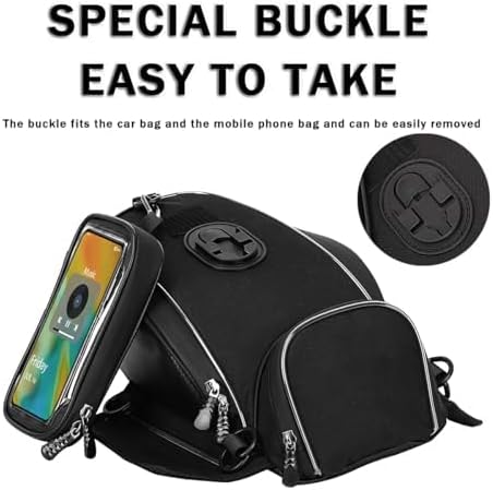Motorcycle Tank Bag for BMW G310GS G310R G310 RG 310 GS G 310R, Magnetic & Strap Mount Tank Bag for Motorcycles, Motorcycle Touring Navigation Luggage Bag Tank Bags,A Strap
