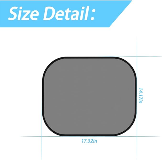2 Pack Universal Window Shade, Cling Sunshade - Sun, Glare and UV Rays Protection for Your Child - Side Window Car Sun Shades, Blocks Over 98% of Harmful UV Rays (Small)
