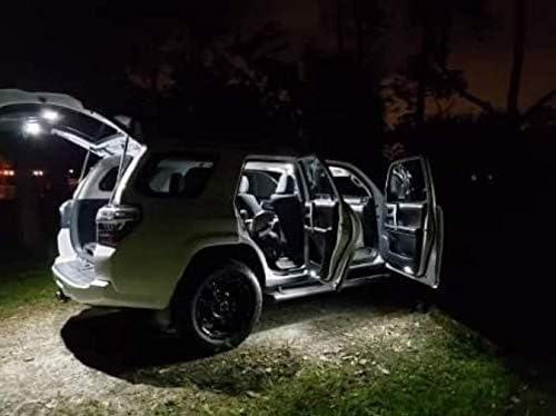 iBrightstar Super Bright Canbus LED Bulbs Package Kit Accessories Replacement for Toyota 4Runner 2006-2021 Interior Lights + License Plate Lights + Cargo Lights + Back Up Reverse Lights, Xenon White