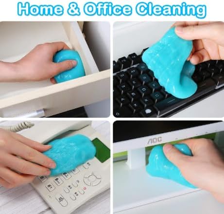 SOLASTA Car Cleaning Gel Car Putty Car Cleaning Kit Car Interior Cleaner Slime Car Cleaning Supplies Auto Detailing Tools Car Accessories Car Gifts for Women Men Keyboard Cleaner (Blue)