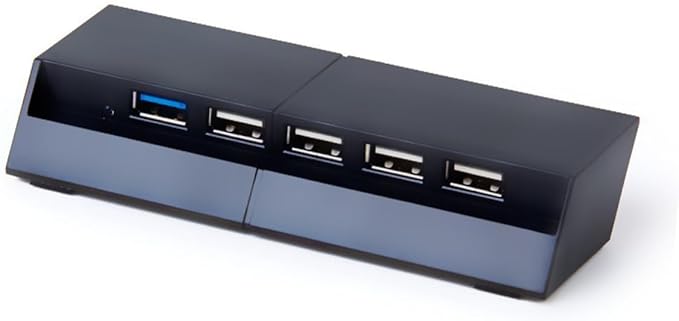 USB Hub Expander for Console Black Adapter USB Led Indicator Light for Gaming Accessories and Additional Ports